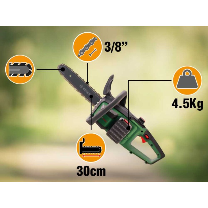 Bosch PKE18V-30-28 akkumoottorisaha, 30 cm, 18 V 4 Ah, akku ja laturi