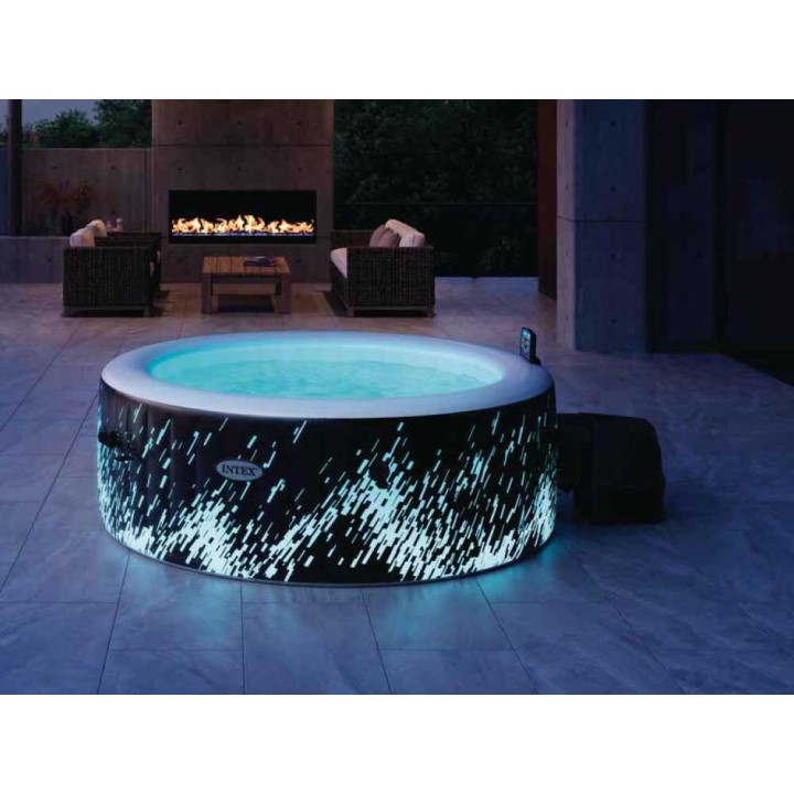 PureSpa Bubble Glow Deluxe 28494NP poreallas, 196 × 196 × 71 cm, 140 kuplasuuttinta