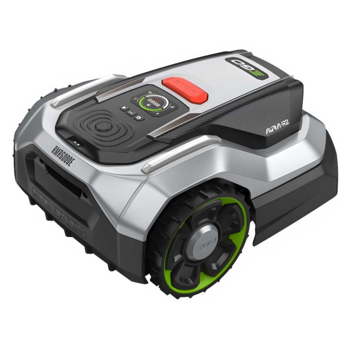 EGO AURA-R2 RMR 6000 E robottiruohonleikkuri ja ST1300E-S-akkuraivaussaha, 24 V, 10 Ah