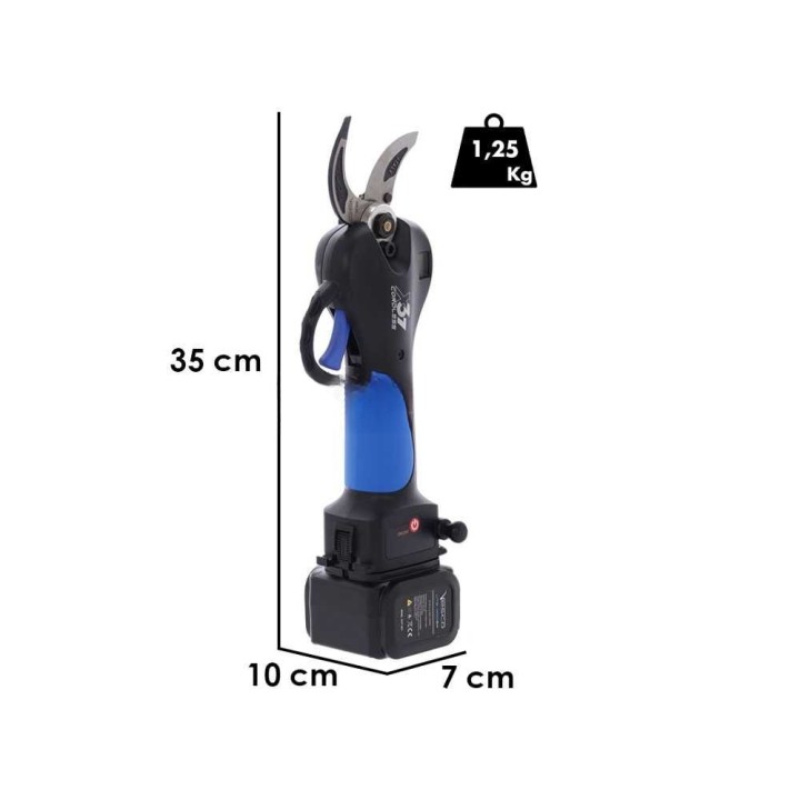 VESCO X37 akkukäyttöiset oksasakset, 37 mm, 2 × 21,6 V 2,5 Ah, teleskooppivarsi
