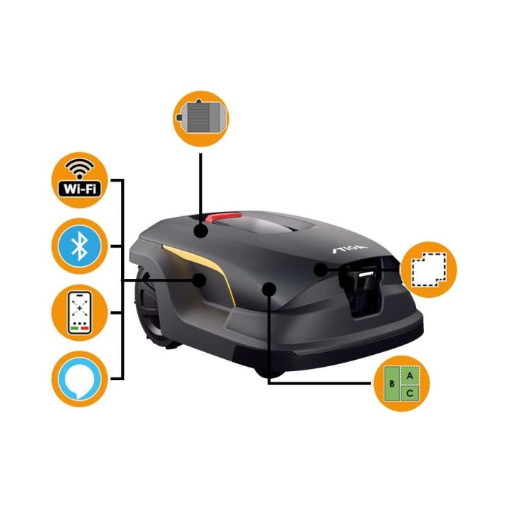 STIGA A 50v robottiruohonleikkuri, 5 500 m², GPS-RTK, 10 Ah, ilman rajakaapelia