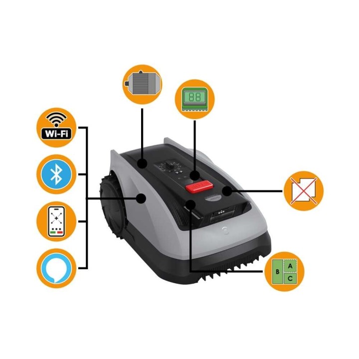 Ecovacs GOAT O600 RTK robottiruohonleikkuri, 600 m², 21 V, ilman rajakaapelia