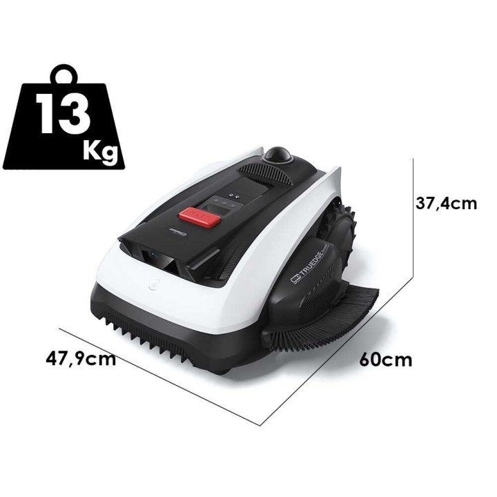 Ecovacs Goat O1200 LiDAR PRO -robottiruohonleikkuri, ilman rajakaapelia, 1 200 m²