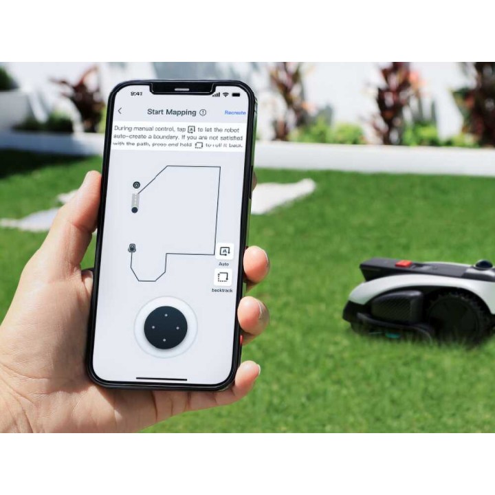 Ecovacs Goat O1200 LiDAR PRO -robottiruohonleikkuri, ilman rajakaapelia, 1 200 m²