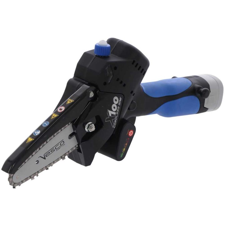 Vesco X100 akkukäyttöinen oksasaha, 14,4 V, 10 cm, ilman akkua ja laturia