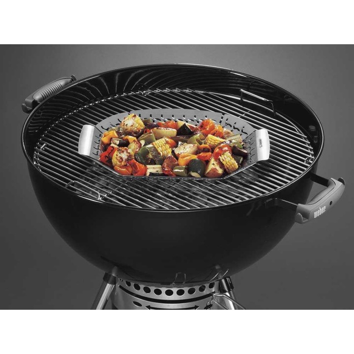 Weber 6678 suuri Premium-grillikori, ruostumaton teräs, 26,5 × 36,5 × 2,8 cm