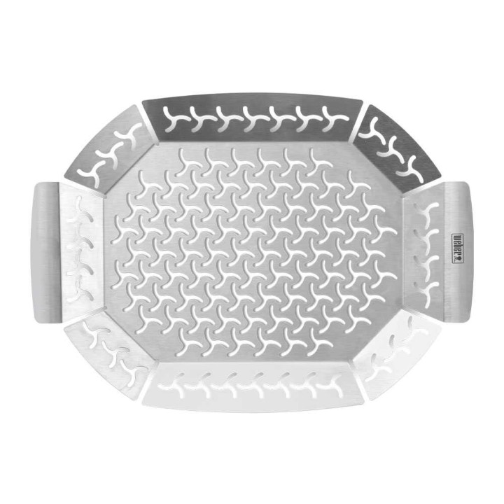 Weber 6678 suuri Premium-grillikori, ruostumaton teräs, 26,5 × 36,5 × 2,8 cm