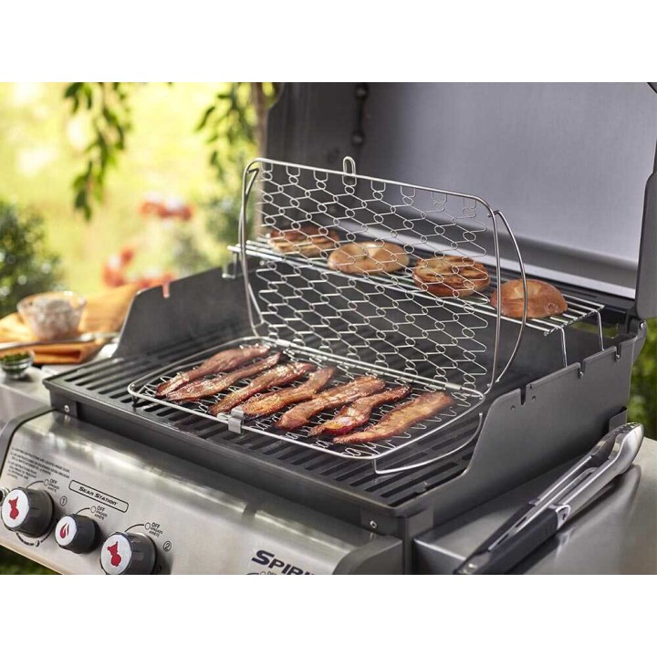 Weber 6471 suuri grillausritilä, ruostumaton teräs, 28 × 46 × 5,6 cm