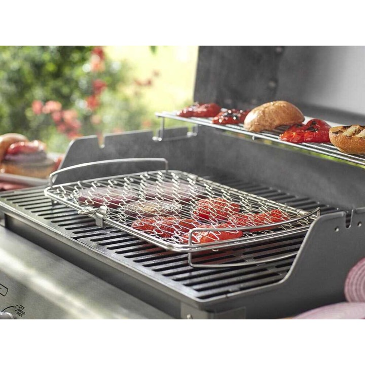 Weber 6471 suuri grillausritilä, ruostumaton teräs, 28 × 46 × 5,6 cm
