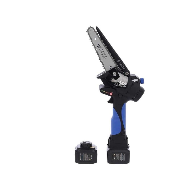 Vesco X150 akkukäyttöinen oksasaha teleskooppivarrella, 600 W, 2 × 21,6 V 2,5 Ah