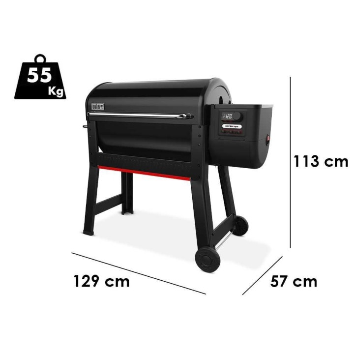 Weber Smoque XL pellettigrilli ja savustin, 86 × 45 cm, Wi-Fi