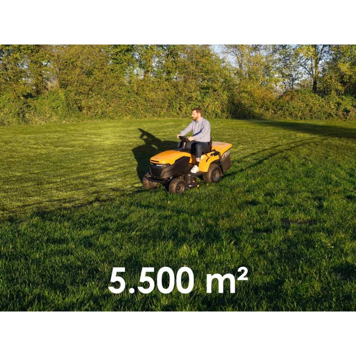 STIGA Estate 384e akkukäyttöinen ajoleikkuri, 84 cm, 56 V / 40 Ah, keräys ja silppuava leikkuu