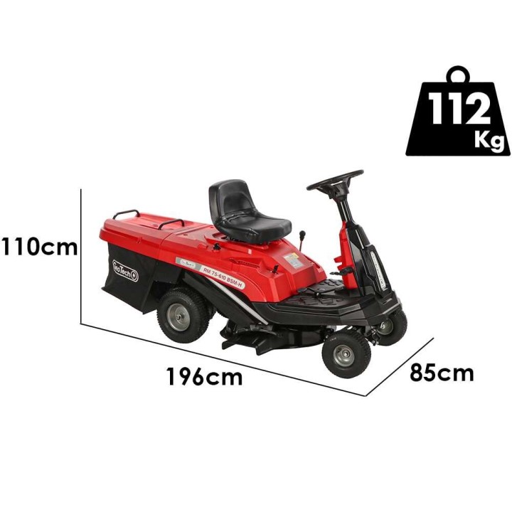 GeoTech RM 75-610 BSM-H mini-rider-ruohonleikkuri, 224 cm³, hydrostaattinen vaihteisto