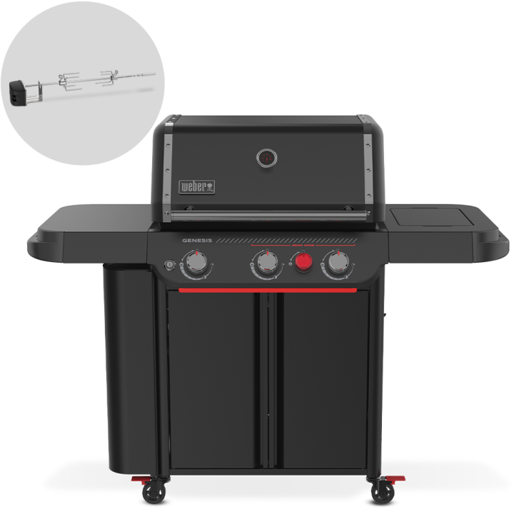 Weber Genesis E 330WR Stealth kaasugrilli 15 2 kW varrastin 68 48 cm