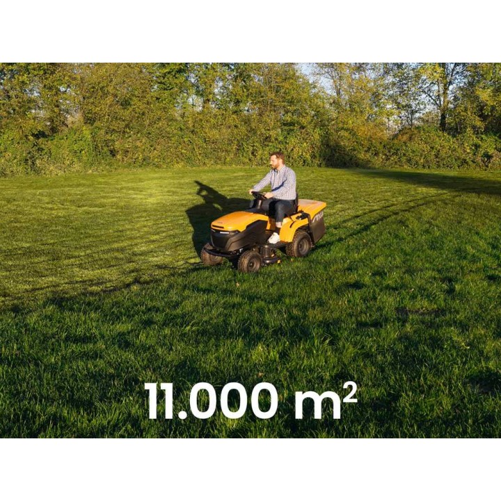 STIGA Estate 384e akkukäyttöinen ajoleikkuri, 84 cm, 2 × 56 V / 40 Ah, keruusäiliö ja silppuava leikkuu