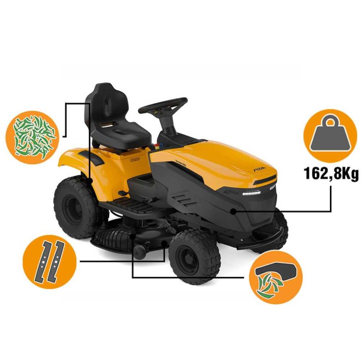 Stiga Tornado 398e akkukäyttöinen ajoleikkuri, 98 cm, 56 V / 40 Ah
