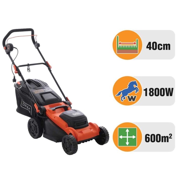 Black & Decker BEMWP400-QS sähköruohonleikkuri, 1 800 W, 40 cm, 230 V