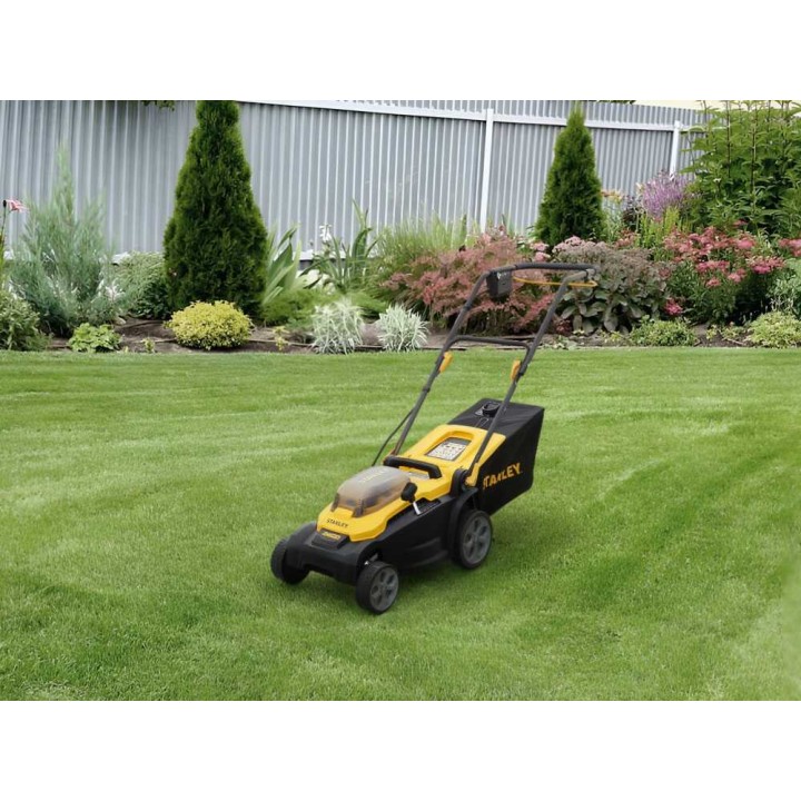 Stanley SCMWP3701M2-QW akkuruohonleikkuri, 37 cm, 36 V, 2 × 18 V 4 Ah