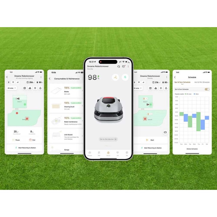 Dreame A1 Pro robottiruohonleikkuri, 2 000 m², 18 V, ilman rajakaapelia