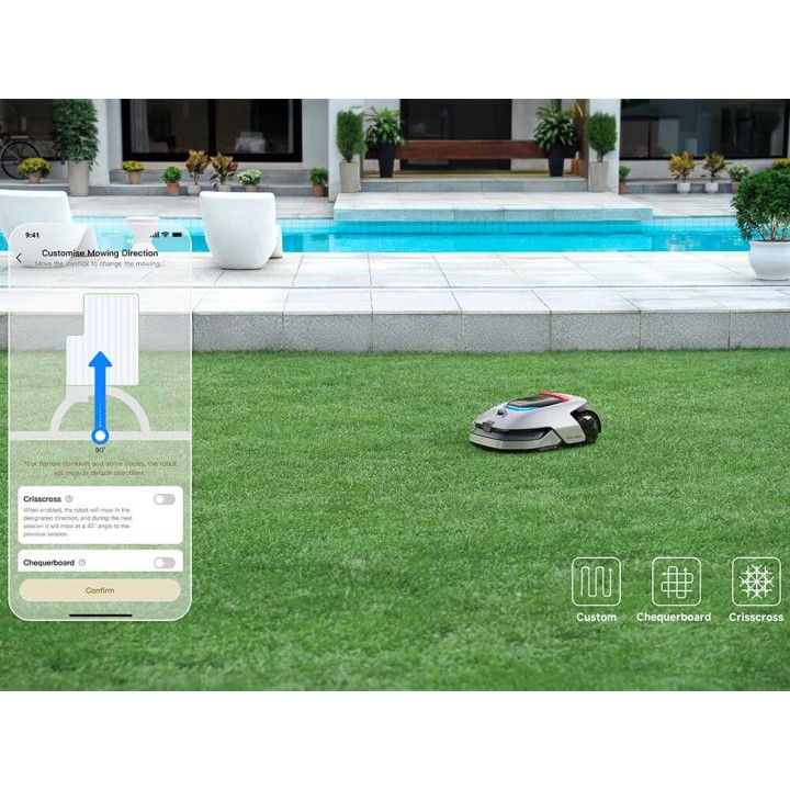 Dreame A2 1200 robottiruohonleikkuri, ilman rajakaapelia, 1 200 m², 18 V