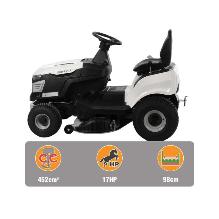 Blackstone CONDOR 98-170 LM ajoleikkuri, 17 HP, 98 cm, sivullepuhallus ja silppuava leikkuu