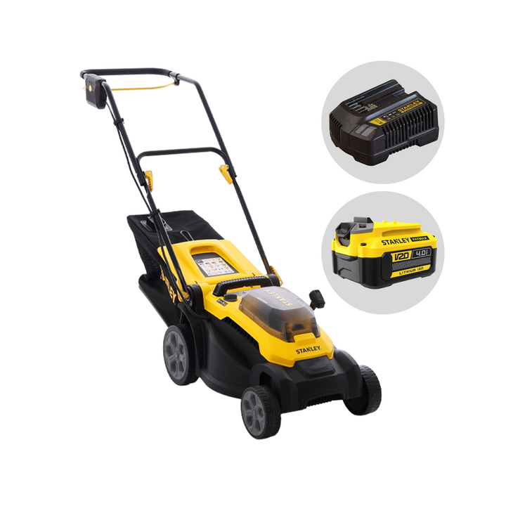 Stanley SCMWP3401M1 QW akkuruohonleikkuri 34 cm 18 V 4 Ah