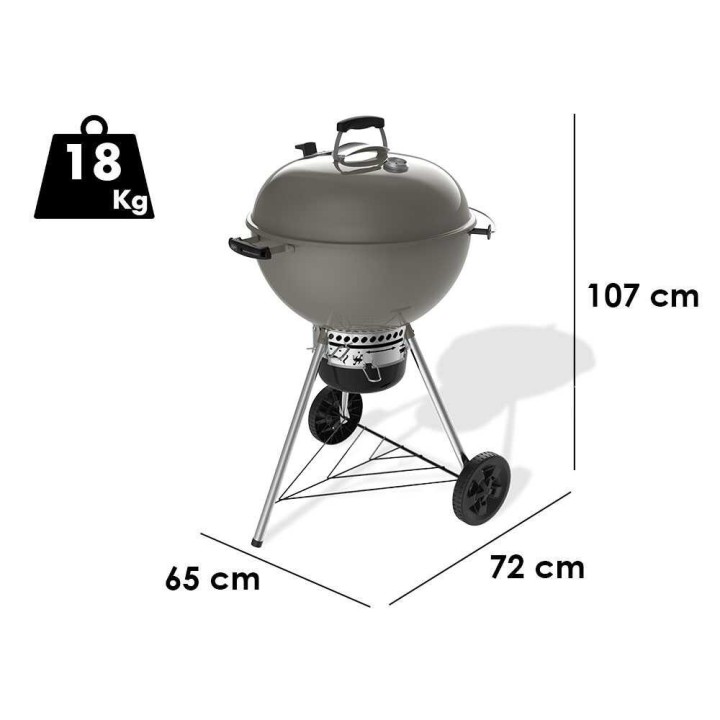 Weber Master-Touch GBS C-5755 hiiligrilli, 57 cm, Smoke Grey