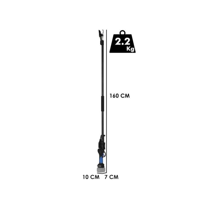 Vesco X37AF sähköoksasakset varrella, 160 cm, 37 mm, ilman akkua ja laturia