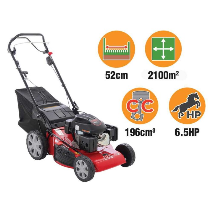 Marina Systems LR 54 SL takavetoinen ruohonleikkuri, 52 cm, Loncin 196 cm³, 4 in 1