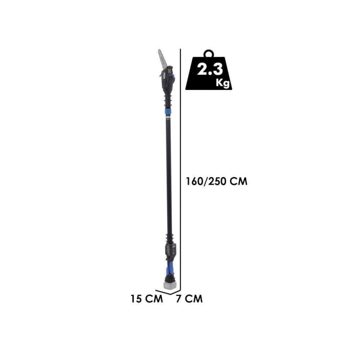 Vesco X150AT akkukäyttöinen ketjusahaleikkuri, teleskooppivarsi 160–250 cm, 700 W