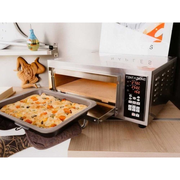 Tentazione MAX GT3 sähköpizzauuni, cordieriittikivi, 2 800 W, 500 °C, 230 V