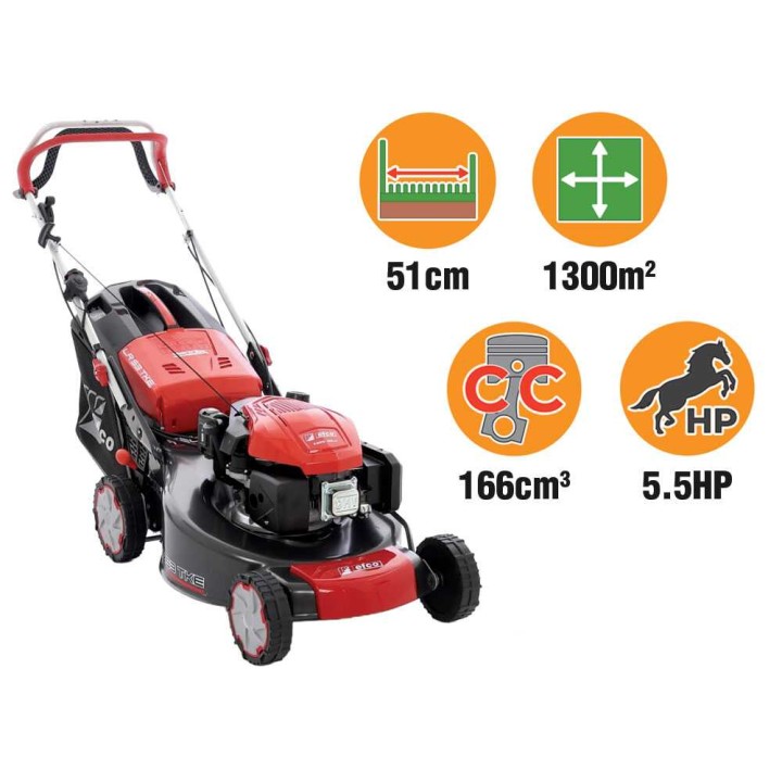 Efco LR 53 TKE Comfort Plus itsestään vetävä ruohonleikkuri, 166 cm³, sähkökäynnistys