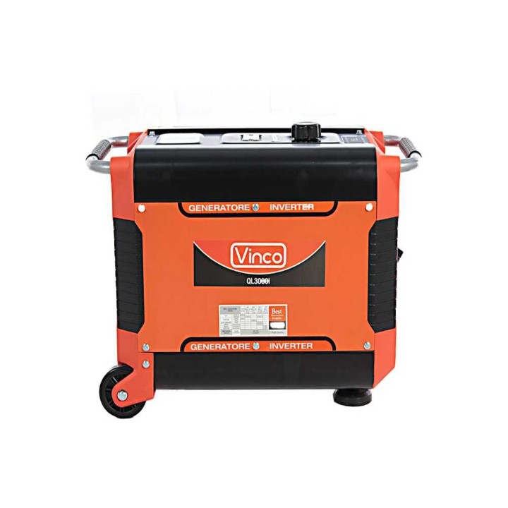 Vinco QL3000i invertterigeneraattori, 3 kW, 230 V, pyörällinen ja hiljainen