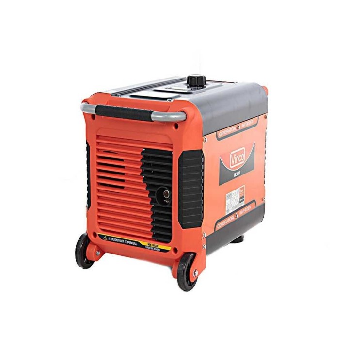 Vinco QL3000i invertterigeneraattori, 3 kW, 230 V, pyörällinen ja hiljainen