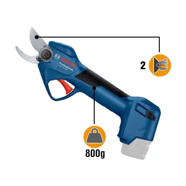 Bosch Professional GGP 12V‑25 akkukäyttöiset oksasakset, 25 mm, 800 g