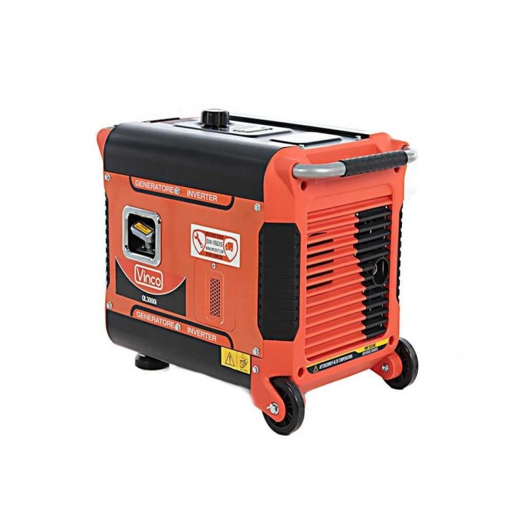 Vinco QL3000i invertterigeneraattori, 3 kW, 230 V, pyörällinen ja hiljainen