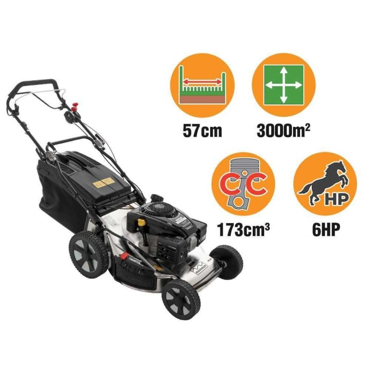 Marina Systems MX 57 SK 3V vetävä ruohonleikkuri, Kohler HD775, 6 HP, 57 cm
