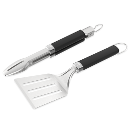 Weber 3400213 grillityökalusarja kannettaville grilleille lasta ja lukittavat pihdit