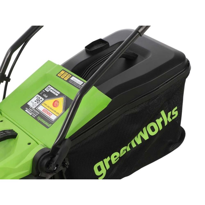 Greenworks MO40L411-01 akkuruohonleikkuri, 40 V, 4 Ah, leikkuuleveys 36 cm