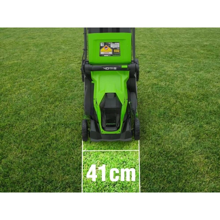 Greenworks LM4104 akkuruohonleikkuri, 40 V, 41 cm, ilman akkua ja laturia
