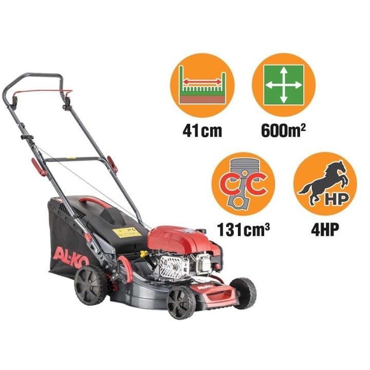 AL-KO Easy 4.26 P-D bensiinikäyttöinen ruohonleikkuri, 3 in 1, 131 cm³, 41 cm