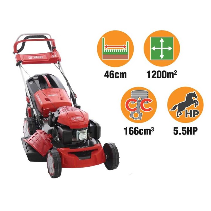 Efco LR 48 TK Allroad Plus 4 -bensiiniruohonleikkuri, 166 cm³, 46 cm, 4-in-1-ominaisuus