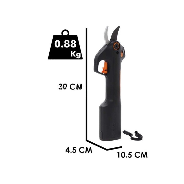 Fiskars ePruner M Bypass sähköoksasakset, 8 V, 4,0 Ah, 25 mm