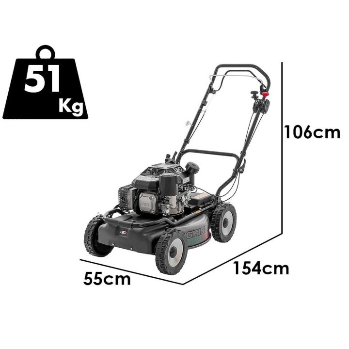 Marina Systems GRINDER Pro Max 52 VV bioleikkaava ruohonleikkuri, Kohler CV224, 52 cm