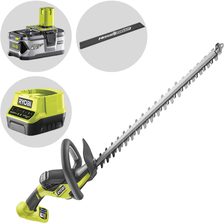 Ryobi RY18HT55A 140 akkukäyttöinen pensasleikkuri 55 cm 18 V 4 Ah