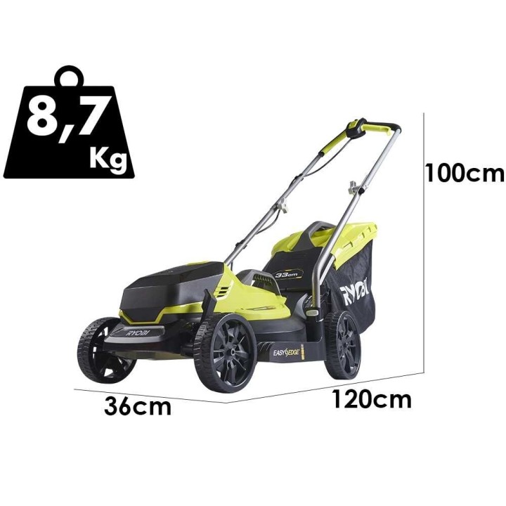 Ryobi OLM1833B akkuruohonleikkuri, 33 cm, 18 V, 4 Ah
