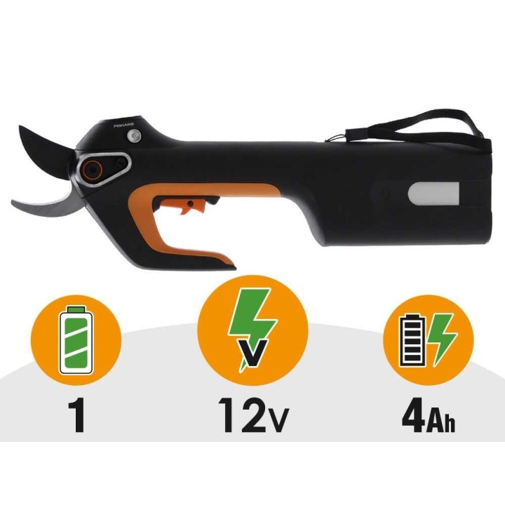 Fiskars ePruner L Bypass sähköoksasakset, 30 mm, 12 V, 4 Ah