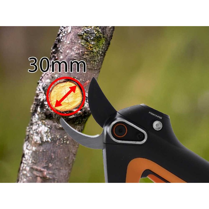 Fiskars ePruner L Bypass sähköoksasakset, enintään 30 mm, ilman akkua ja laturia