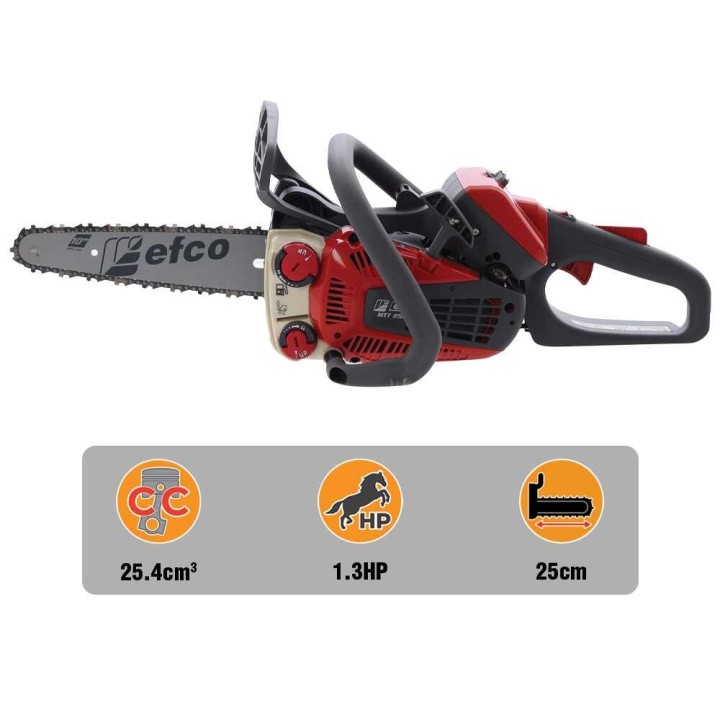 Efco MTT 2500 R bensiinikäyttöinen oksasaha, carving-laippa 25 cm, 1,3 HP