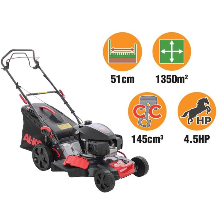AL-KO Easy 5.16 SP-H ruohonleikkuri, Honda GCVx 145, 51 cm, 4-in-1